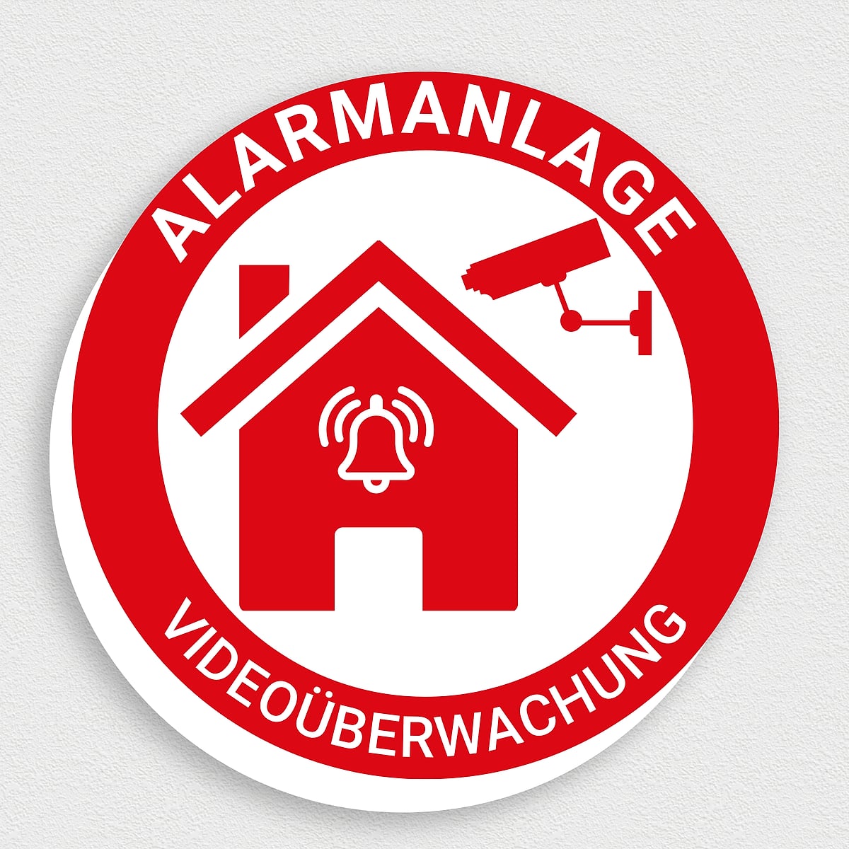 AUA SIGNALETIQUE Schild 'Videoüberwachung' – 200x75 Mm, Aluminium Dibond 3 Mm