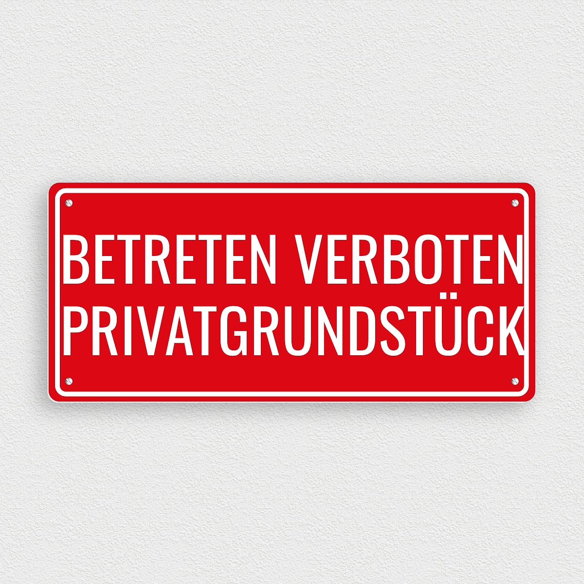 Verbotsschild 'Privatgrundstück – Betreten Auf Eigene Gefahr' – 250x150 Mm, Gelb-schwarz